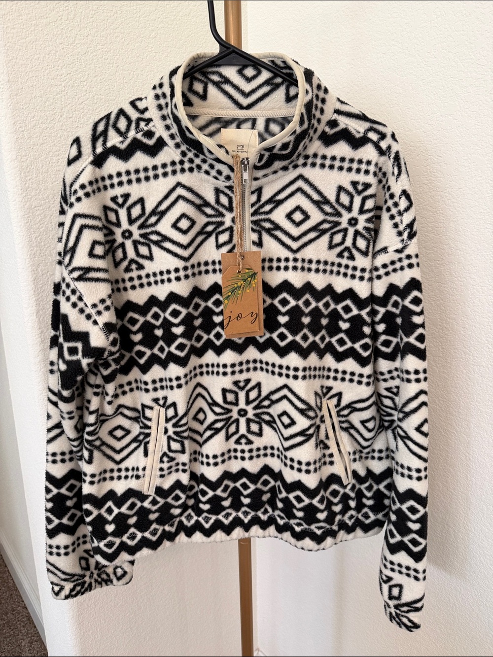 Thread+Supply Cozy Fleece Half-Zip Sweater Jacket